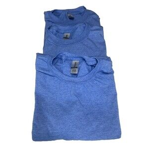 Gilden Softstyle XL Lot Of 3 T-Shirt Heather Royal